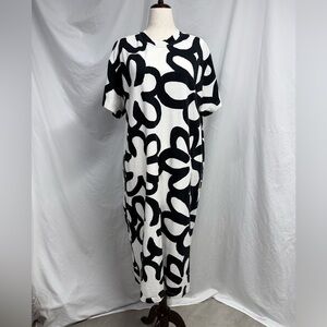 Marimekko Genista Jättikukka Jersey Short-Sleeve T-shirt Dress 100% Cotton